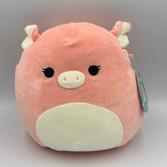 Squishmallow Petra Pig 10" Plush NWT Kellytoy 2023 Authentic Pink Piggy - Picture 1 of 11